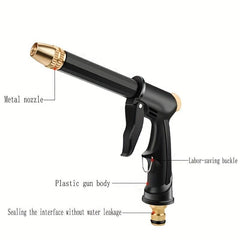 Copper Plated Nozzle Long Rod Garden Cleaning Watering Spray Head