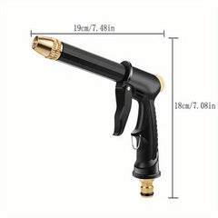 Copper Plated Nozzle Long Rod Garden Cleaning Watering Spray Head