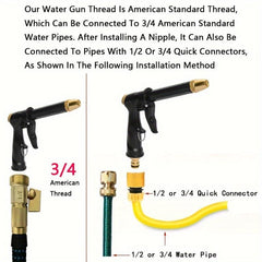 Adjustable Garden Water Gun Sprinkler Nozzle High Pressure Washer