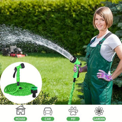 Expandable Garden Hose Set with Sprayer Gun Nozzles