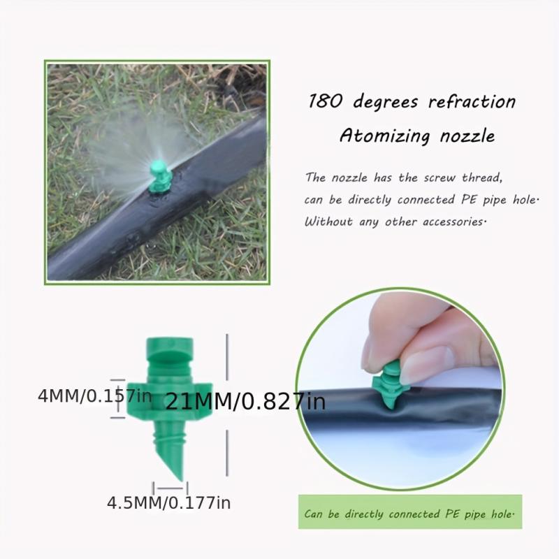 100pcs Refraction Nozzle 180 360 Angle Garden Sprinkler