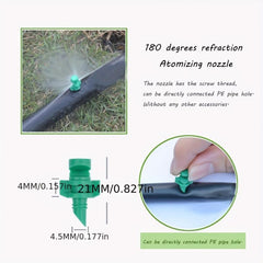 100pcs Refraction Nozzle 180 360 Angle Garden Sprinkler