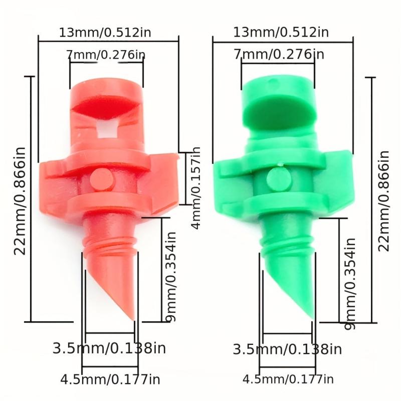 100pcs Refraction Nozzle 180 360 Angle Garden Sprinkler