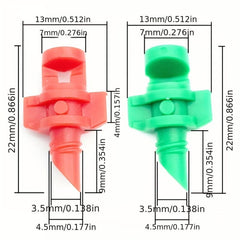 100pcs Refraction Nozzle 180 360 Angle Garden Sprinkler