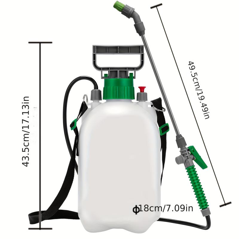 Garden Water Sprayer 3 Gallon Pump Pressure Bottle w/ 3 Nozzles, Strap & Valve