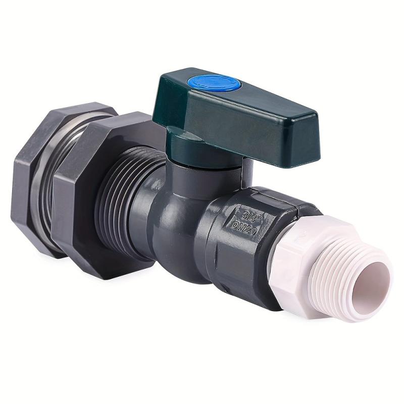 Rain Barrel Kit 3/4 Inch Bulkhead Fitting with Valve and Thread Sealing Tape