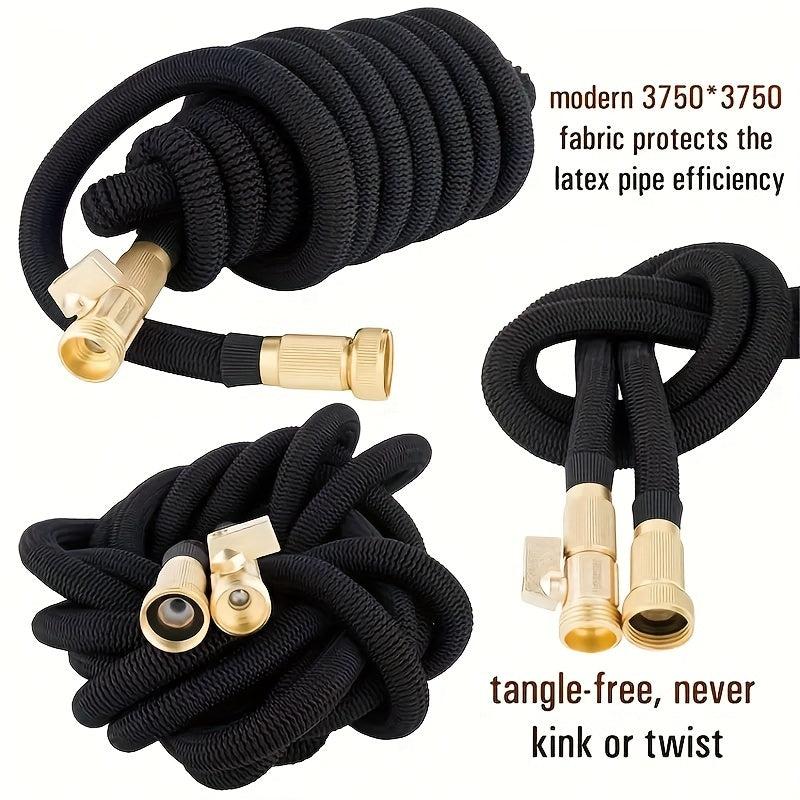 Telescopic Garden Hose w/ Spray Water Gun & High Pressure Nozzle