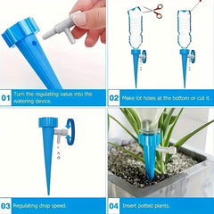 Automatic Drip Irrigation Spikes for Greenhouse Plant Watering