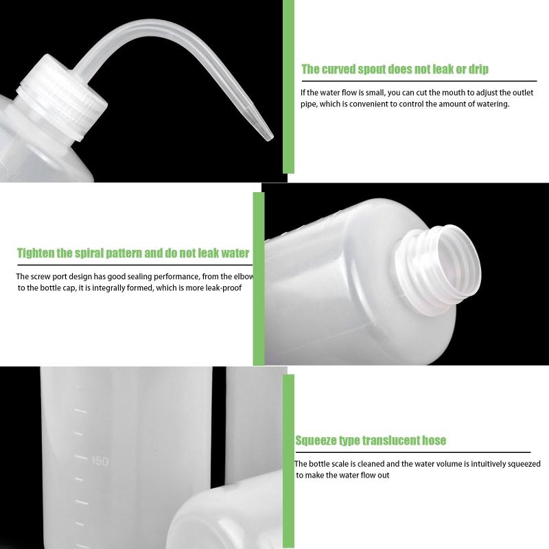 3pcs Plant Watering Bottle 250ml Plastic Safety Squeeze Wash Bottle