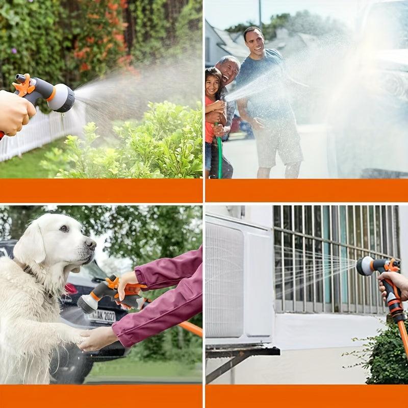 Heavy Duty Metal Hose Spray Nozzle 8 Function Water Sprayer