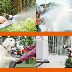 Heavy Duty Metal Hose Spray Nozzle 8 Function Water Sprayer