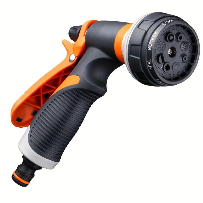 Heavy Duty Metal Hose Spray Nozzle 8 Function Water Sprayer