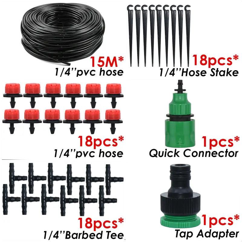 Automatic Drip Irrigation Kit for Home Garden, Greenhouses, Potted Grows