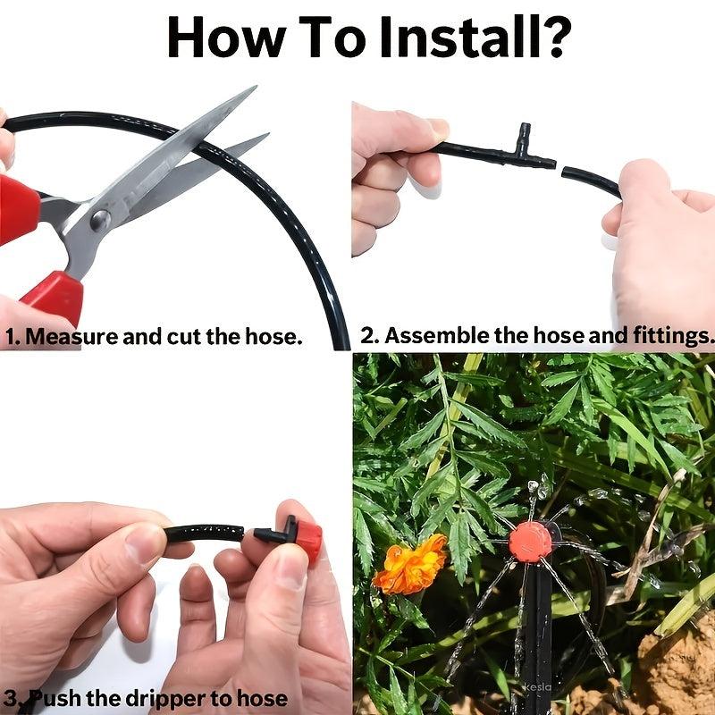 Automatic Drip Irrigation Kit for Home Garden, Greenhouses, Potted Grows