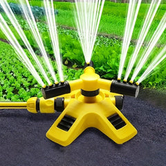 360 Rotating Lawn Sprinkler 3 Arms Large Area Coverage Garden Irrigation