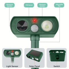 Solar Animal Repeller Ultrasonic Outdoor Mole Repellent