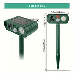 Solar Animal Repeller Ultrasonic Outdoor Mole Repellent