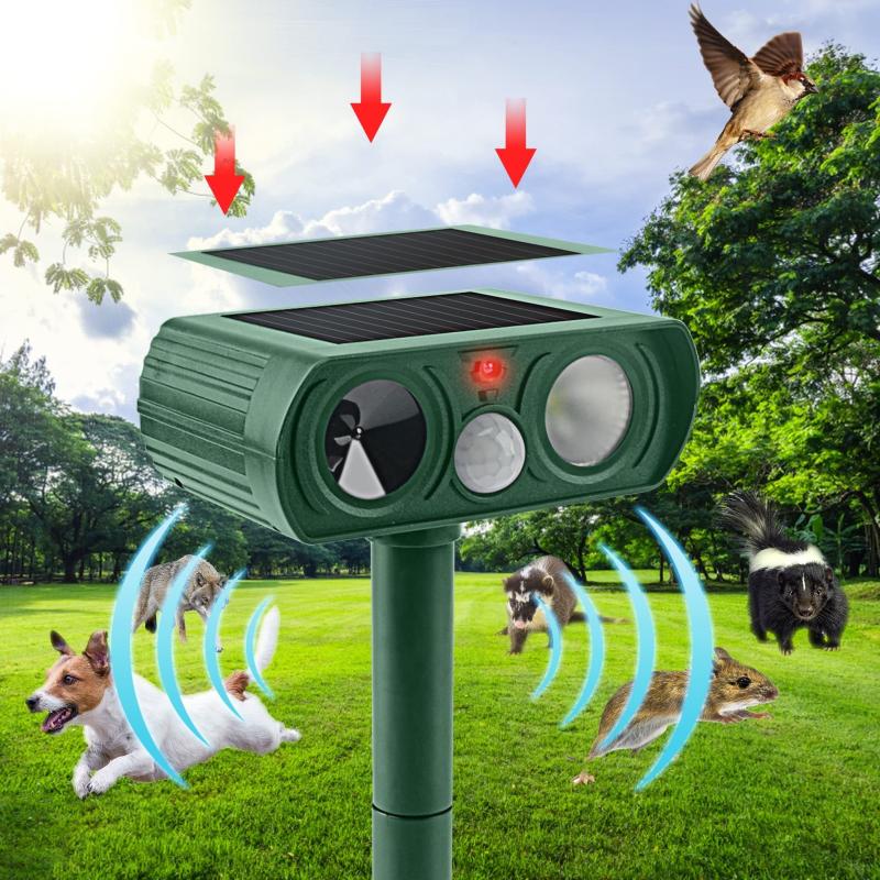 Solar Animal Repeller Ultrasonic Outdoor Mole Repellent