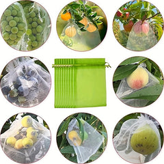 10pcs Mesh Bags for Growing Fruits & Veggies, Anti Bird & Insect Protection