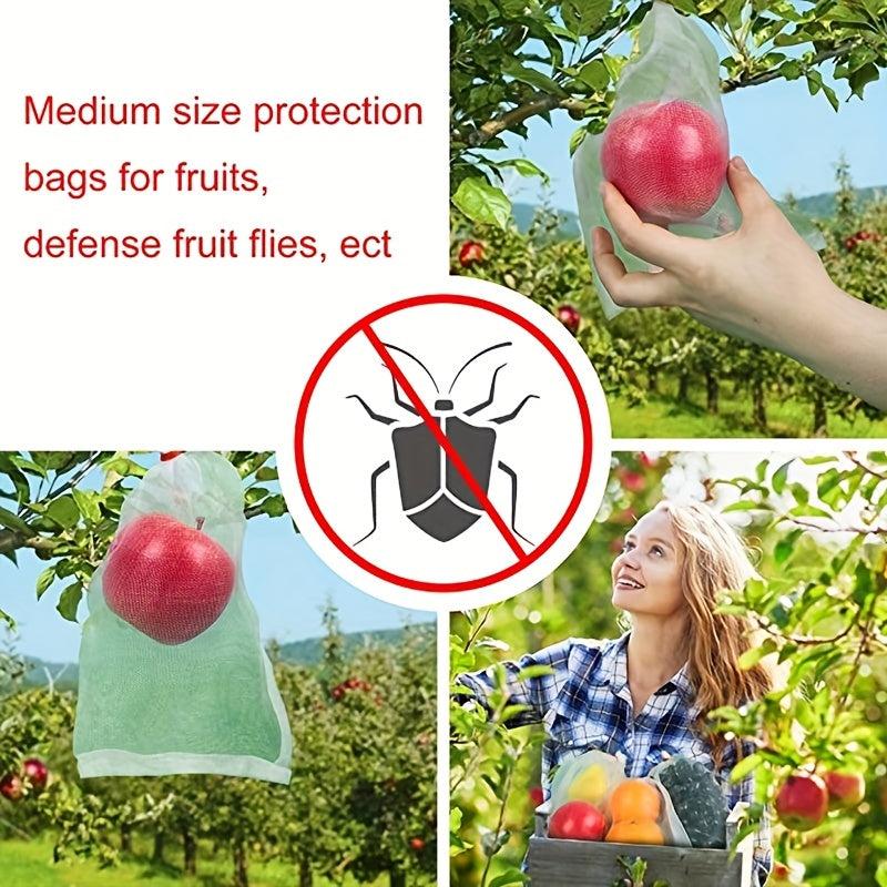 10pcs Mesh Bags for Growing Fruits & Veggies, Anti Bird & Insect Protection