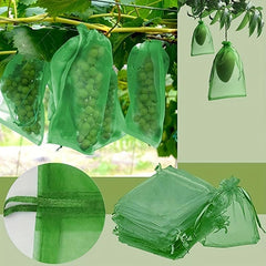 10pcs Mesh Bags for Growing Fruits & Veggies, Anti Bird & Insect Protection