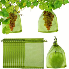 10pcs Mesh Bags for Growing Fruits & Veggies, Anti Bird & Insect Protection