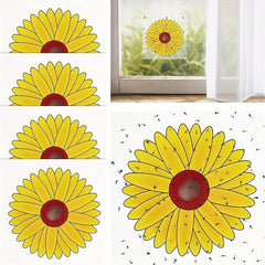 Sunflower Style Fly Traps Window Fly Stickers - 30pcs