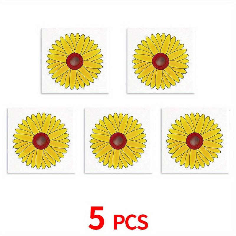 Sunflower Style Fly Traps Window Fly Stickers - 30pcs