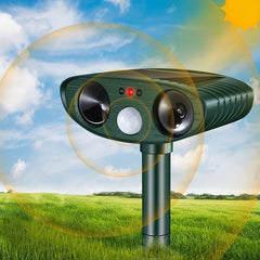 Cat Scarer Solar Powered Waterproof Cat Repellent Ultrasonic Pet Deterrents