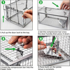 Humane Rat Trap Chipmunk Rodent Trap Indoor Outdoor Small Animal Mouse Voles Ham