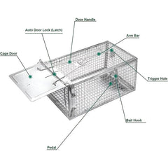 Humane Rat Trap Chipmunk Rodent Trap Indoor Outdoor Small Animal Mouse Voles Ham
