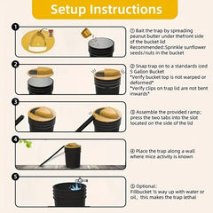 Automatic Reset Flip Mouse Trap Indoor Outdoor Insect Trap