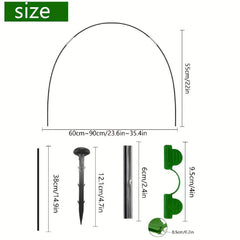 Greenhouse Plant Protection Bracket Set with Fiber Rod Insect Net Arch