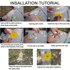 Flower Shaped Bee Wasp Trap Catcher for Pest Control (2pcs/5pcs)