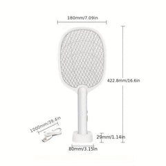 Standable Mosquito Swatter with Base for Indoor and Outdoor Use