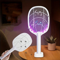 Standable Mosquito Swatter with Base for Indoor and Outdoor Use