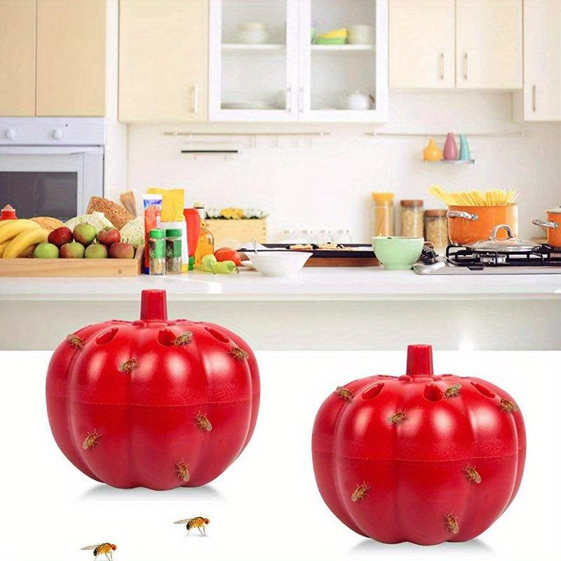 2pcs Fruit Fly Trap Pumpkin Shape Fruit Fly Killer Fly Catcher And Gnat Trap
