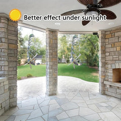 3pcs Bird Repellent Spiral Reflectors Silvery Mylar Spinner