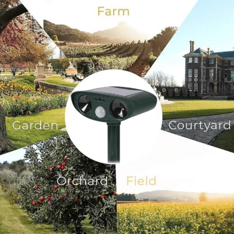 Solar Animal Repeller Ultrasound Cats Dogs Birds