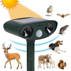 Solar Animal Repeller Ultrasonic Cats Dogs Birds Pest Control
