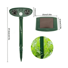 Solar Animal Repeller Ultrasonic Cats Dogs Birds Pest Control