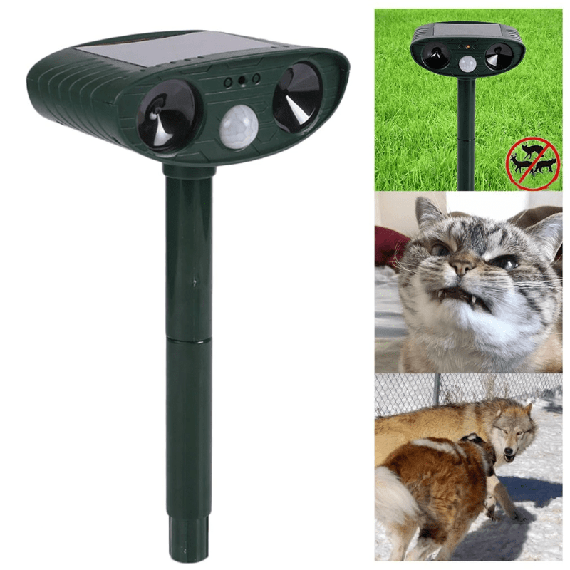 Solar Animal Repeller Ultrasonic Cats Dogs Birds Pest Control
