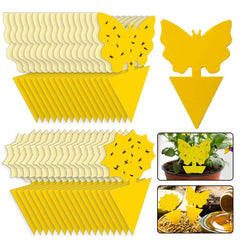 10pcs Butterfly Sun Fruit Fly Traps Yellow Sticky Bug Traps Non Toxic Odorless
