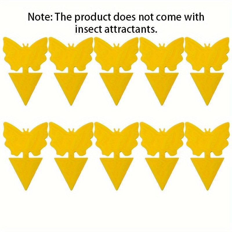 10pcs Butterfly Sun Fruit Fly Traps Yellow Sticky Bug Traps Non Toxic Odorless