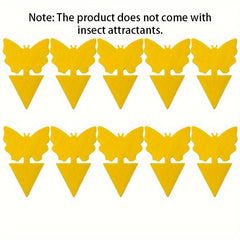 10pcs Butterfly Sun Fruit Fly Traps Yellow Sticky Bug Traps Non Toxic Odorless