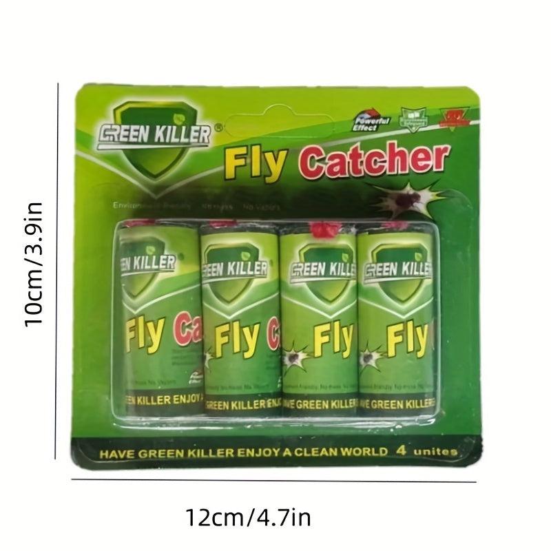 4pcs Fly Catcher Strips Sticky Fruit Fly Trap Indoor Outdoor Pest Control