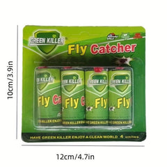 4pcs Fly Catcher Strips Sticky Fruit Fly Trap Indoor Outdoor Pest Control