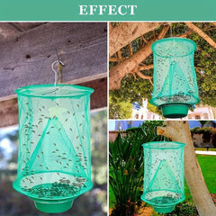 10pcs Green Cage Fly Traps Reusable Hanging Indoor/Outdoor Family Farms
