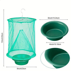 10pcs Green Cage Fly Traps Reusable Hanging Indoor/Outdoor Family Farms