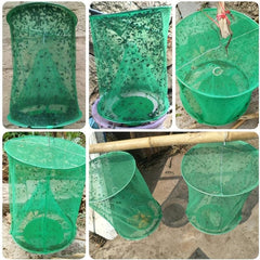 10pcs Green Cage Fly Traps Reusable Hanging Indoor/Outdoor Family Farms